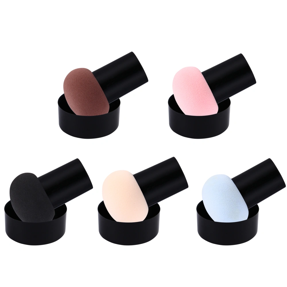 5pcs Mushroom Shape Powder Puffs Face Powder Applicators Cosmetic Supplies