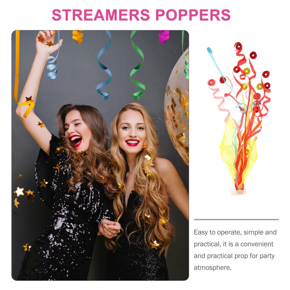 6pcs Streamers Poppers Throw Streamers Wedding Streamers Party Spider Confetti