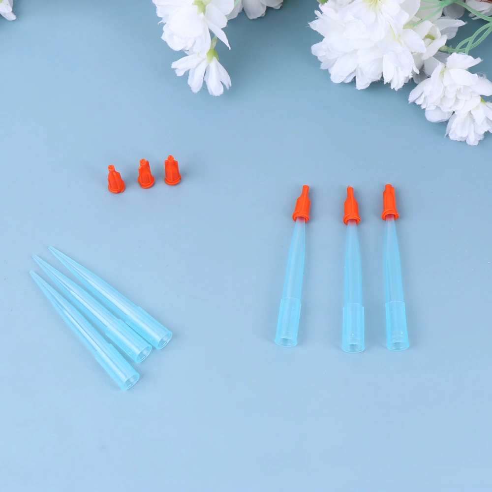 26Pcs Plastic Glue Dispensing Heads Adhesive Glue Dispenser Needle with (Blue)