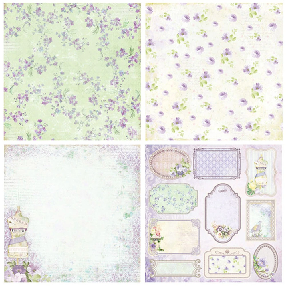 24 in 1 Scrapbook Background Paper DIY Backing Paper Pads for Album Scrapbook Greeting