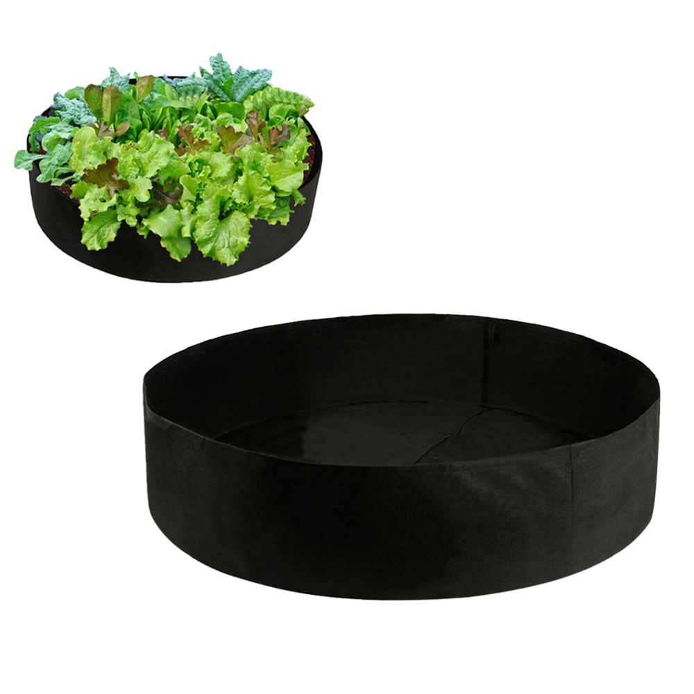 1PC Felt Planting Bag Indoor Outdoor Round Planting Pouch Practical Gardening Bag Portable Garden Plants Cultivation Bag for Garden Vegetable Farm (100 Gallons Black)