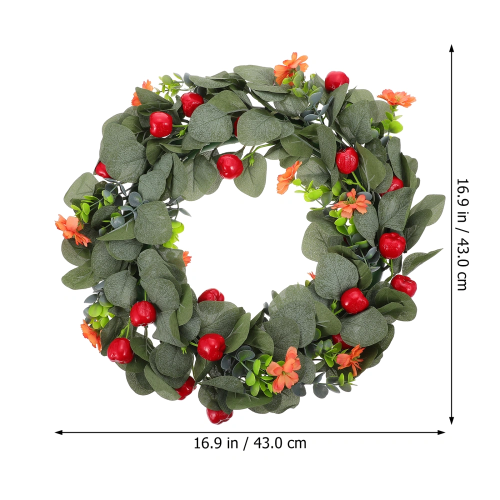 1Pc Delicate Plastic Xmas Hanging Wreath Decor Home Party Door Wall Pendant