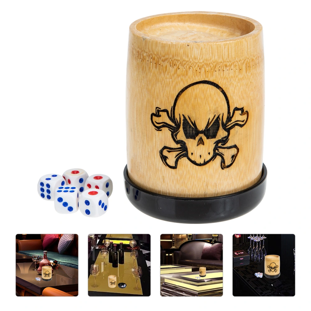 1 Set Dice Cup and Dice Set Dice Game Toys Playthings Party Gaming Dices for KTV Bar