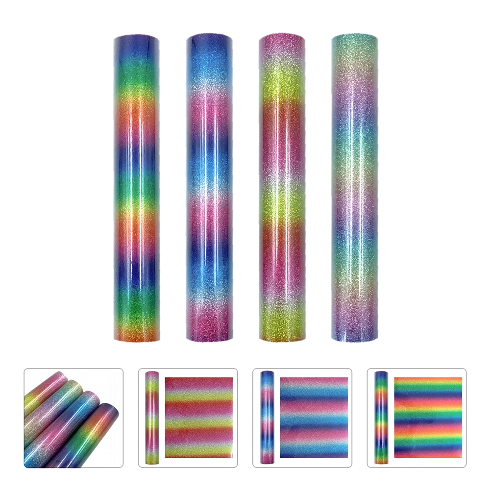 4PCS Heat Transfer Films DIY Engraving Transfer Garment Films Hot Stamping Films