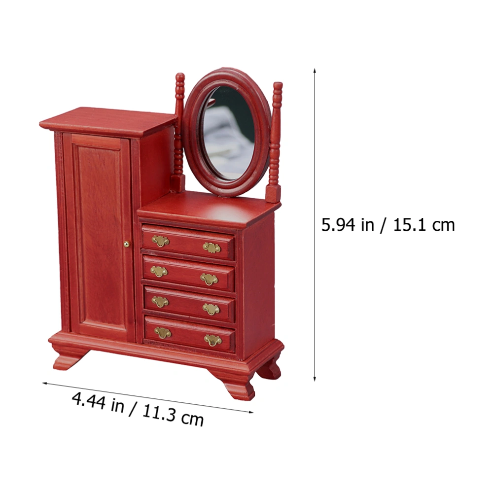 Delicate Mini Dressing Table Doll House Small Dressing Table Drawer Cabinet