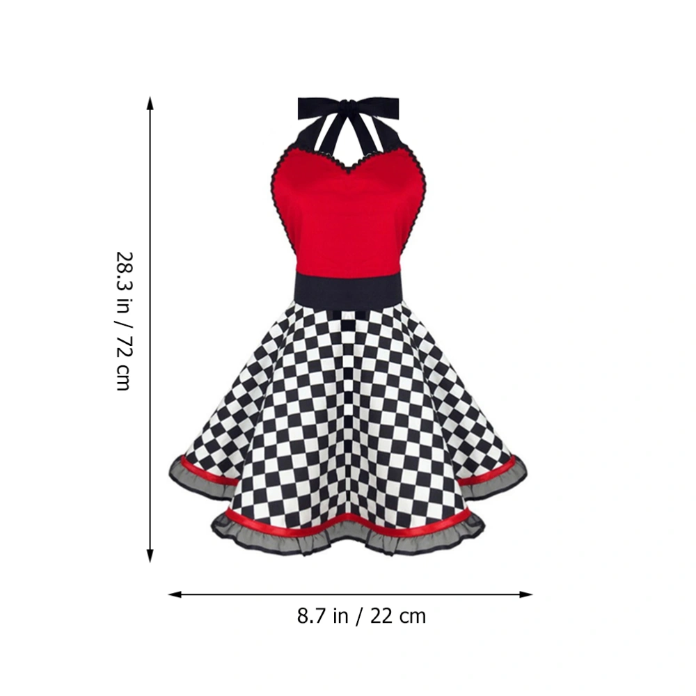 Women Retro Cotton Fashion Sexy Apron Dress Female Household Cleaning Apron