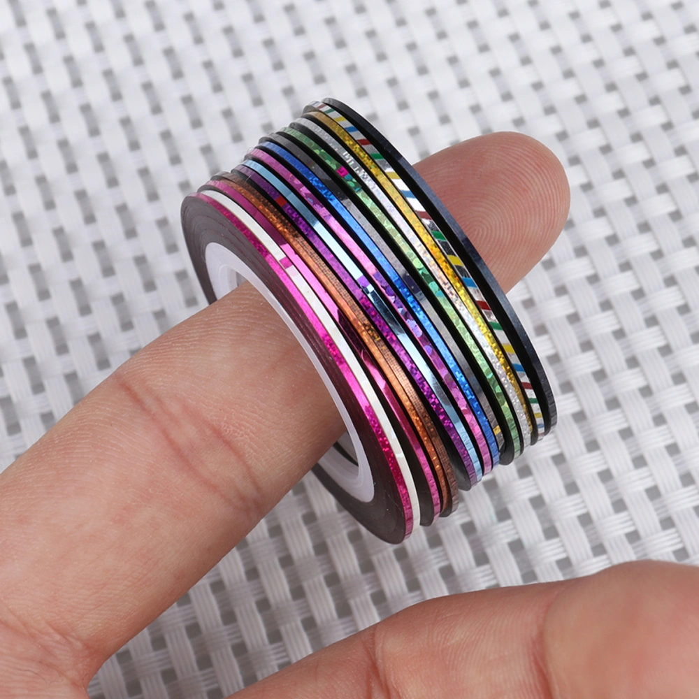 30 Rolls of Striping Tape Line Nail Art Decoration Sticker 30 Colors