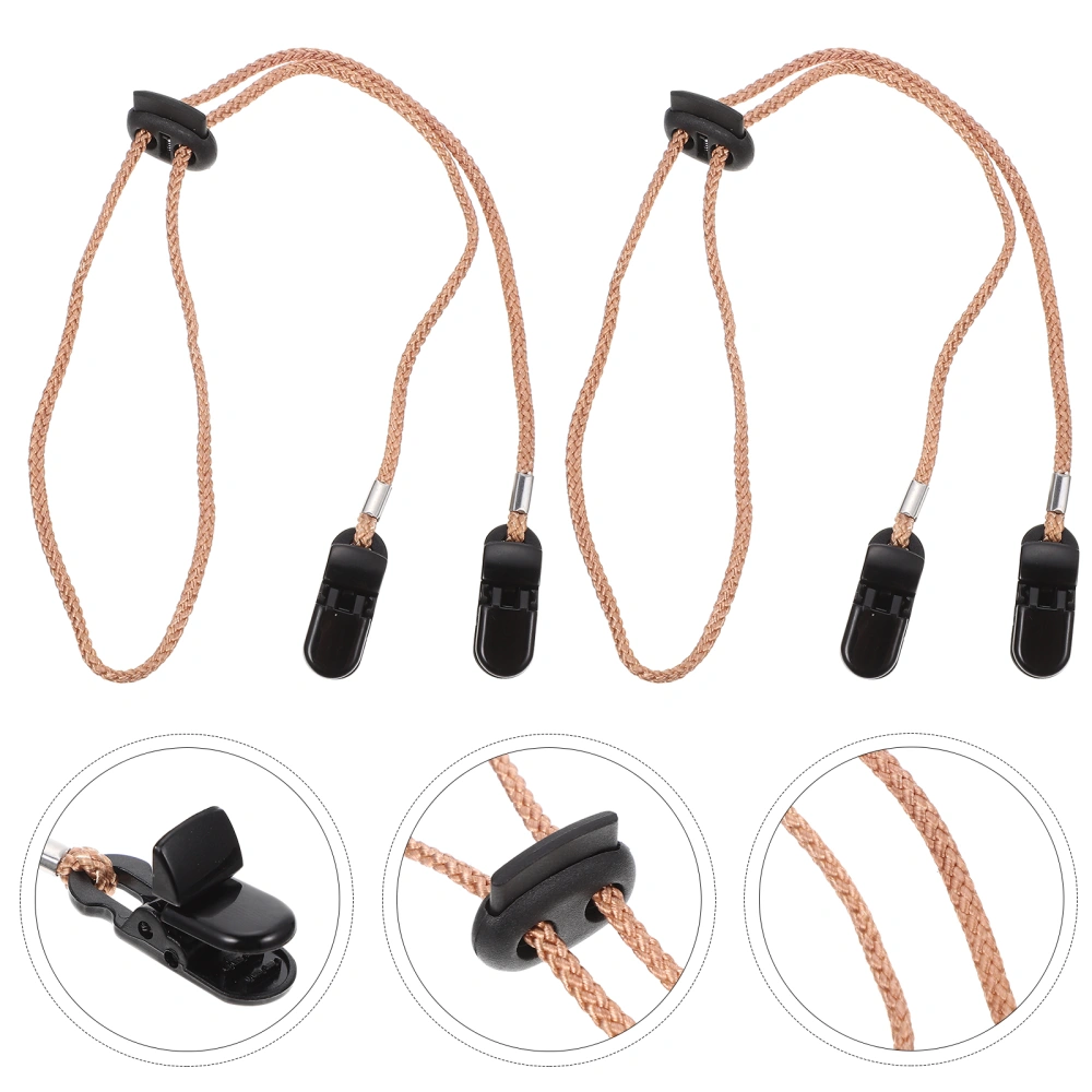 2Pcs Anti-lost Hat Strap Multi-function Caps Clips Adjustable Caps Strap Outdoor Accessory