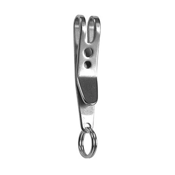 Stainless Steel Bag Suspension Clip With Key Ring Carabiner Outdoor Quicklink Tool (Silver)