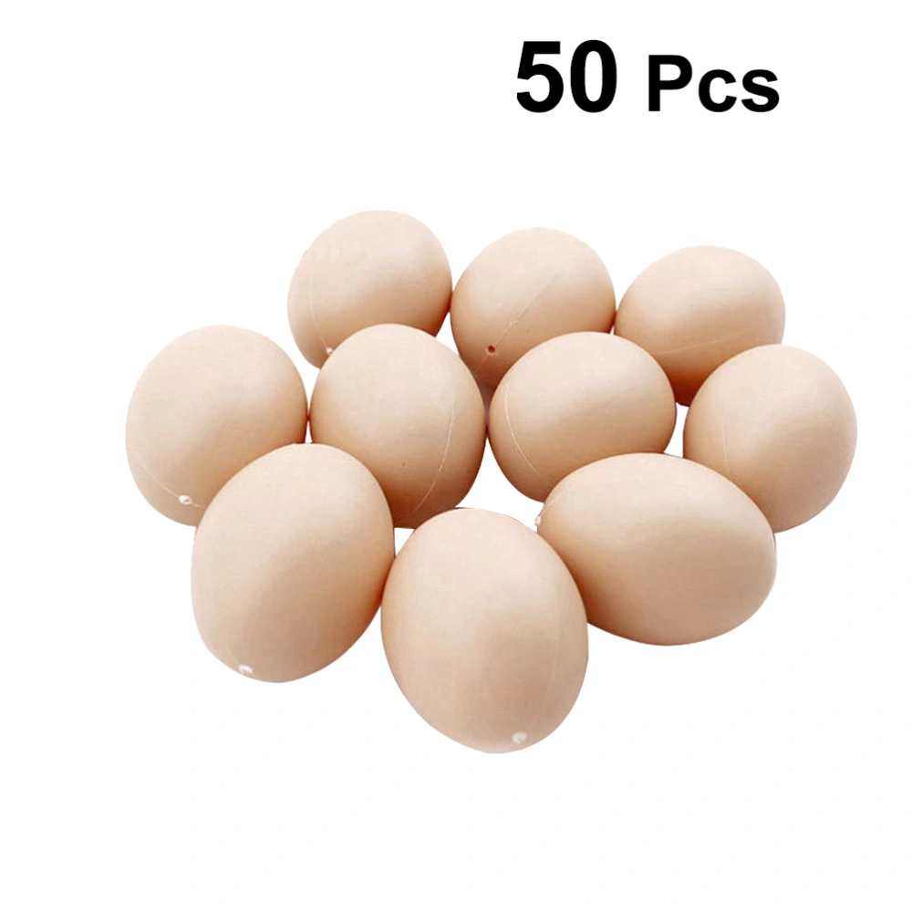 50Pcs Colored Drawing Eggs Artificial Eggs Fake Easter Egg Kids DIY Educational Toys Role Play Graffiti Toy