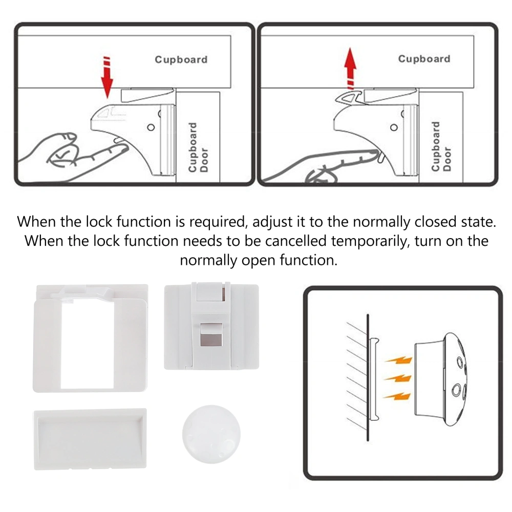 10pcs Child Safety Magnetic Cabinet Locks Adhesive Baby Proofing Drawers Lock with Key