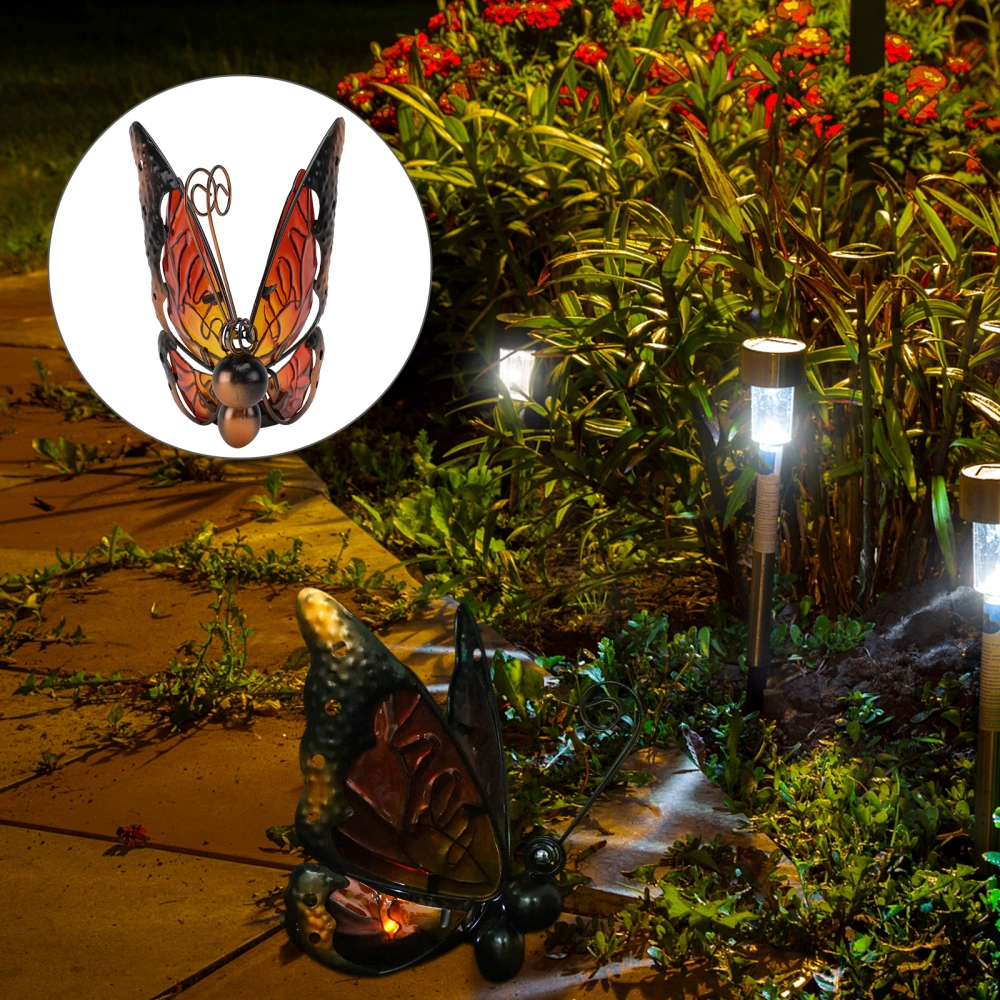 1Pc Outdoor Lighting Butterflies Lamp Decorative Solar Lawn Light Ornament