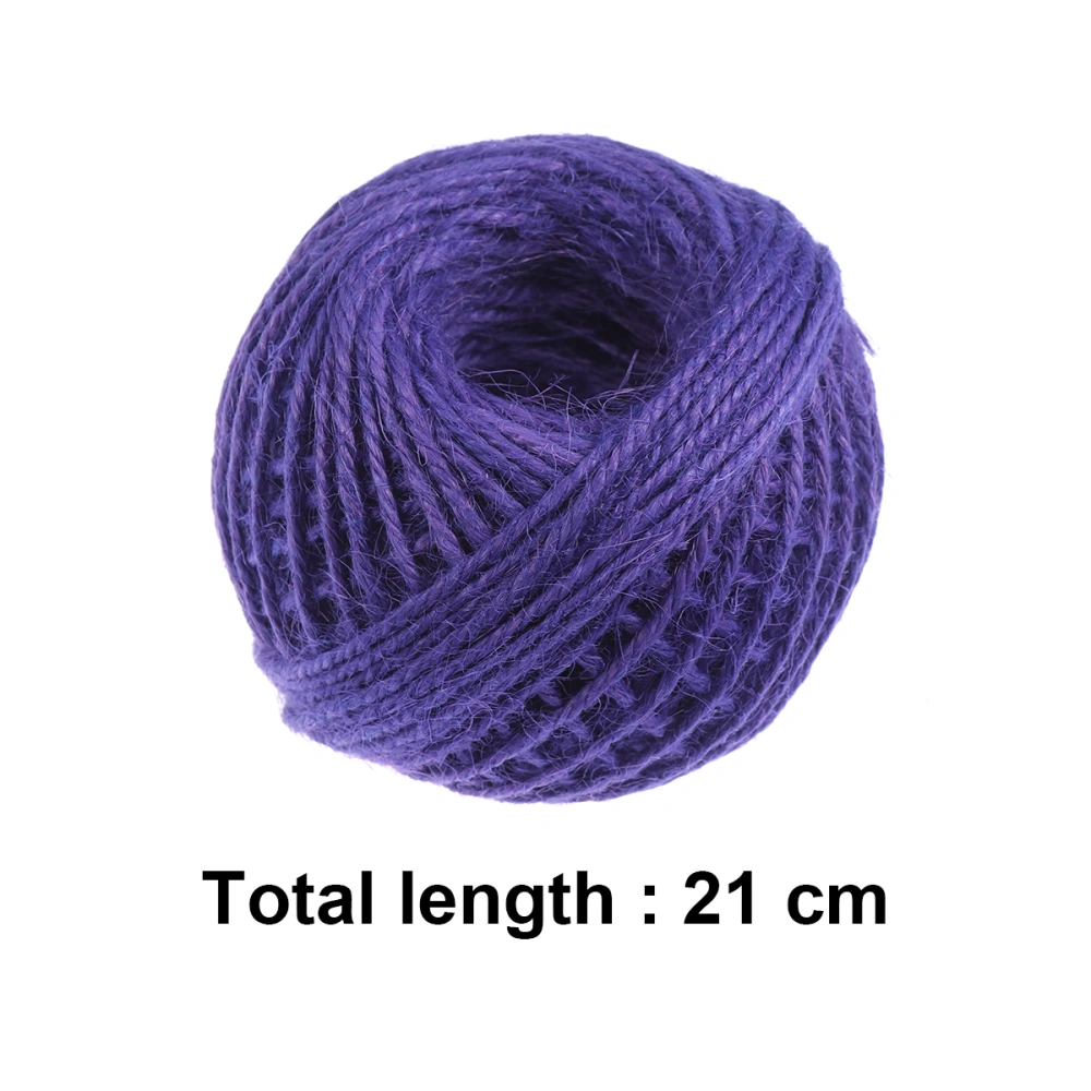 1 Roll 2mm x 50m Colored Hemp Rope Household Paper Rope Creative DIY Braided Rope Tag Rope Gift Decor (Purple)