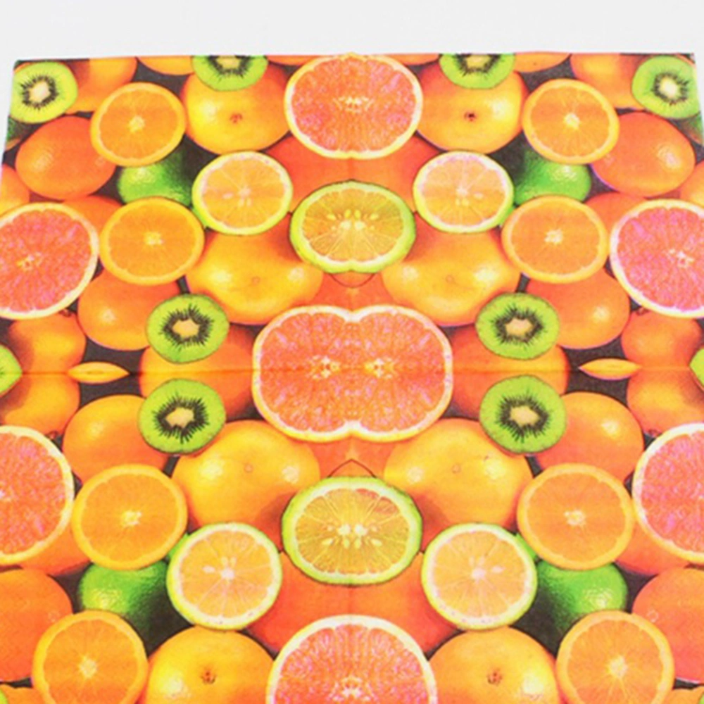 20PCS Fruit Series Napkins Color Printed Napkins Facial Tissues Fruit Printing Napkin Party Supplies for Party Banquet Daily Use