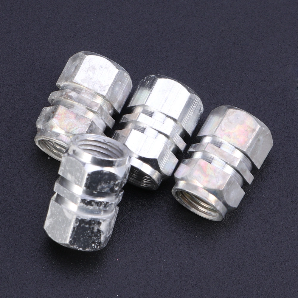 4pcs Alloy Car Tire Stem Caps Schrader Caps Dust Covers for Bike Auto SUV Truck Motorcycle