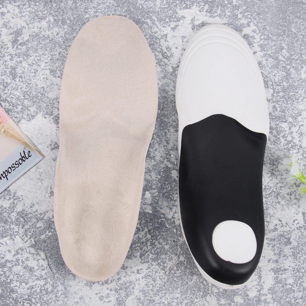 1 Pair of Kids Flatfoot Corrector Sueding PU Insoles Comfortable Shoe Pads Children Orthotics Cushion Size 32-35