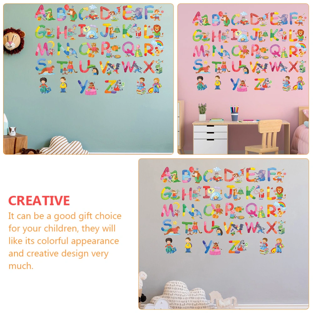 1 Set Educational Alphabet Sticker Cartoon Letter Stickers Educational Sticker