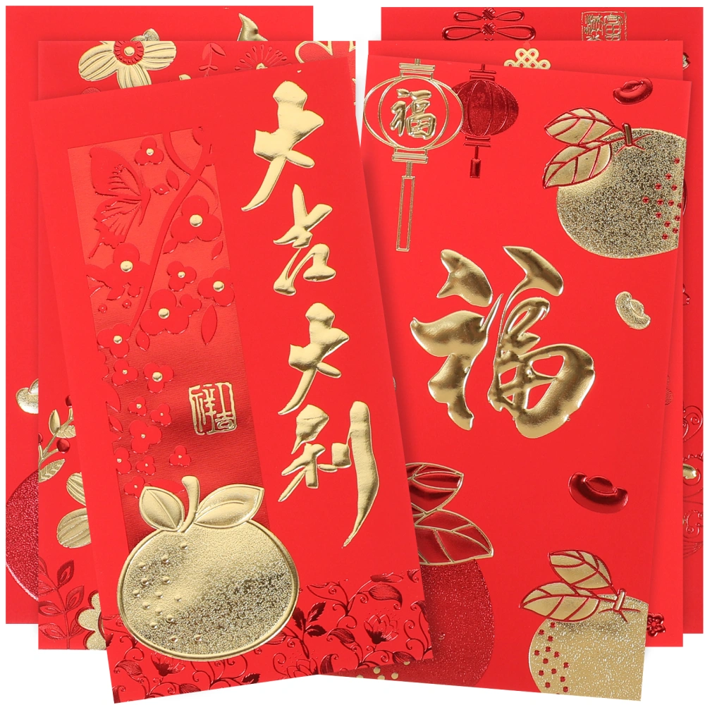 36Pcs Chinese Classic Red Envelopes for Wedding Chinese Traditional New Year Party