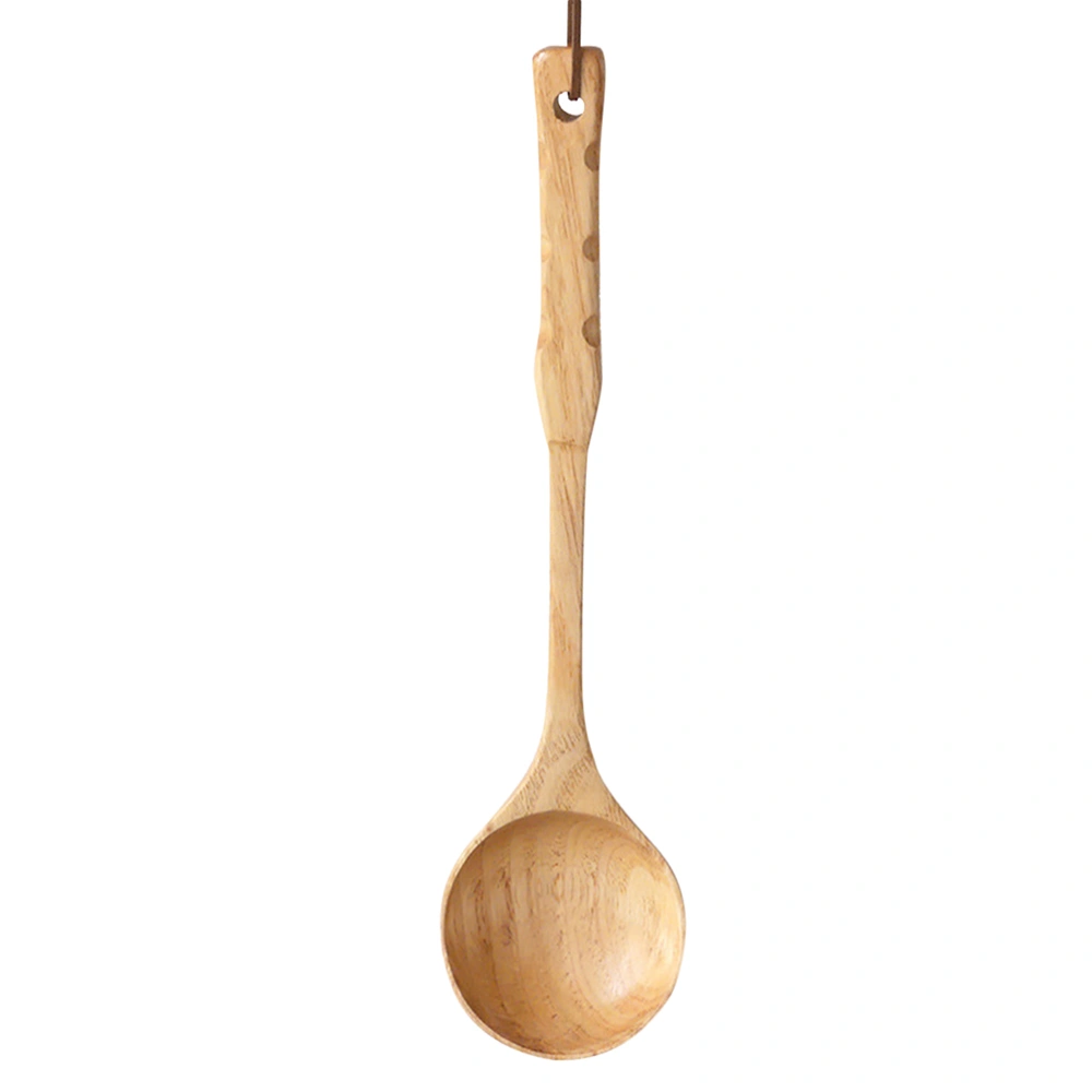 Wood Hanging Water Soup Ladle Multi-Purpose Round Water Ladle Dipper Kitchen Utensil