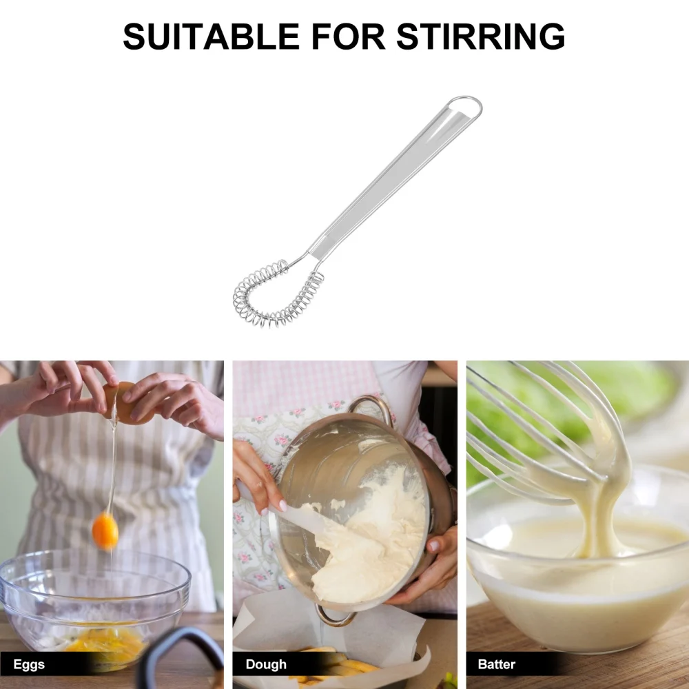 2Pcs Manual Egg Beater Hand Held Egg Beater Practical Egg Mixer for Home