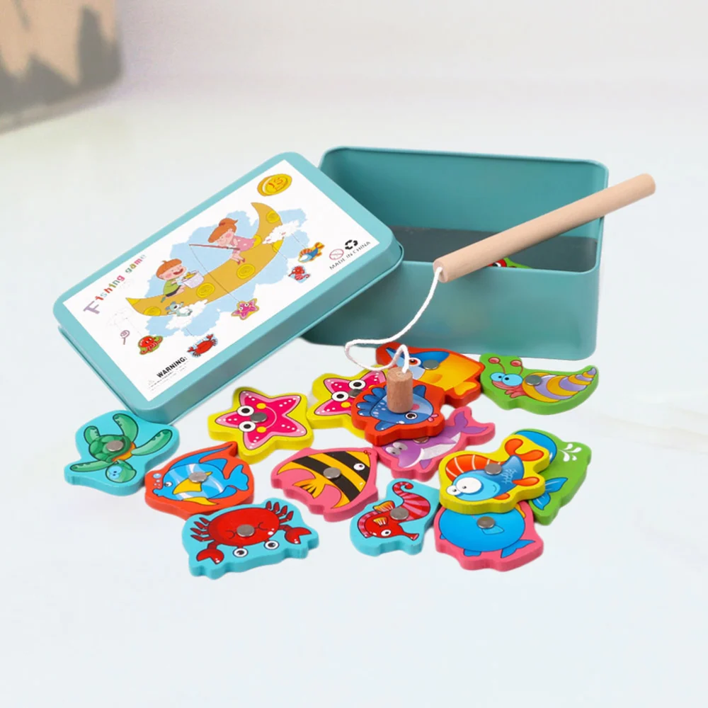 1 Set Fishing Game Playset Magnetic Fishing Game Bath Toy Educational Plaything for Toy Competition Game Birthday Gift 