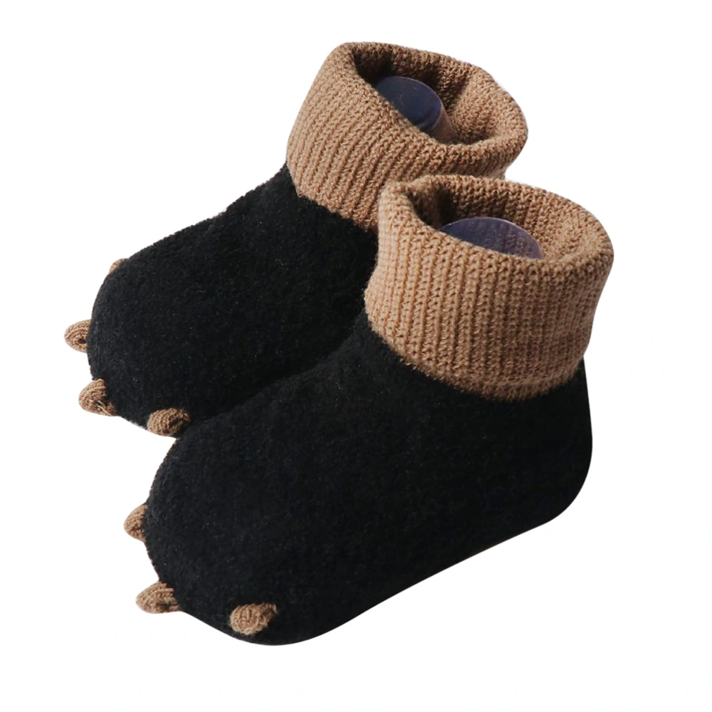 1 Pair Baby Infant Winter Socks Warm Winter Comfortable for Baby Infant Wearing (Black M 9.5CM (Sole Stocking Long