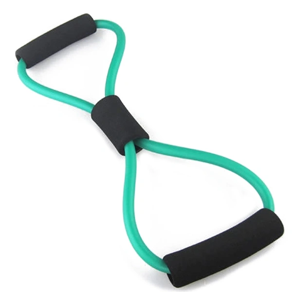 Chest Expander Resistance Bands 8 Shaped Exercise Stretching Strap for Home Exercise Fitness (Green)