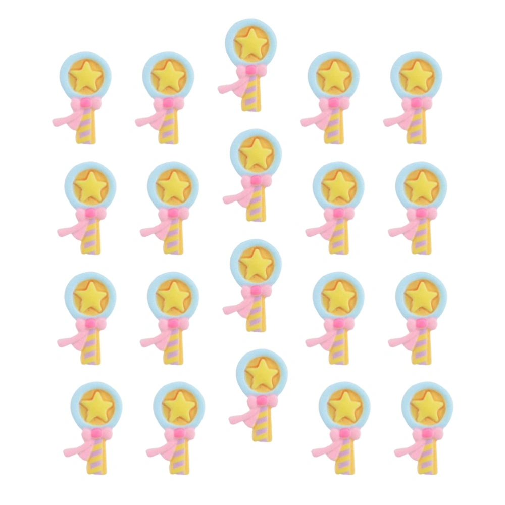 50Pcs Cartoon Shape Kids DIY Accessories Handmade Brooch Hair Rope Accessories (Number 2)