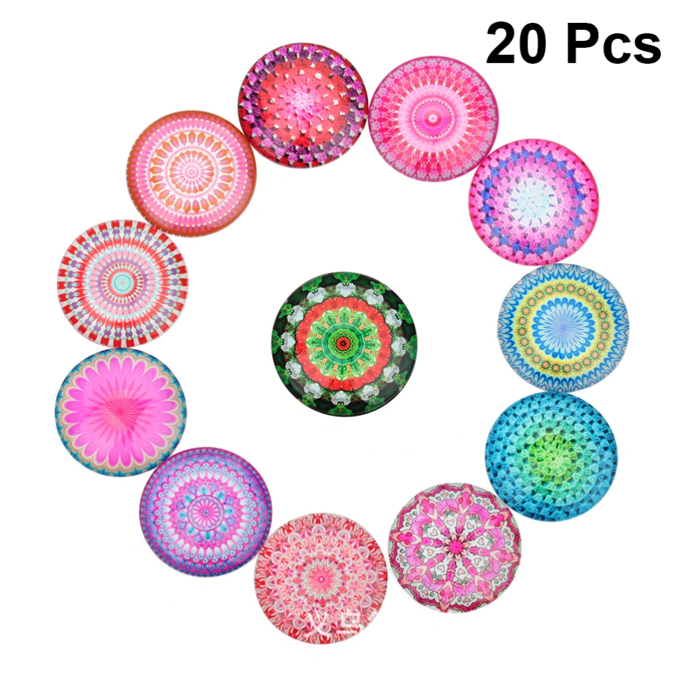 20pcs DIY Jewelry Accessories Colorful Round Kaleidoscope Jewelry Parts for Woman (Mixed Color 10mm)