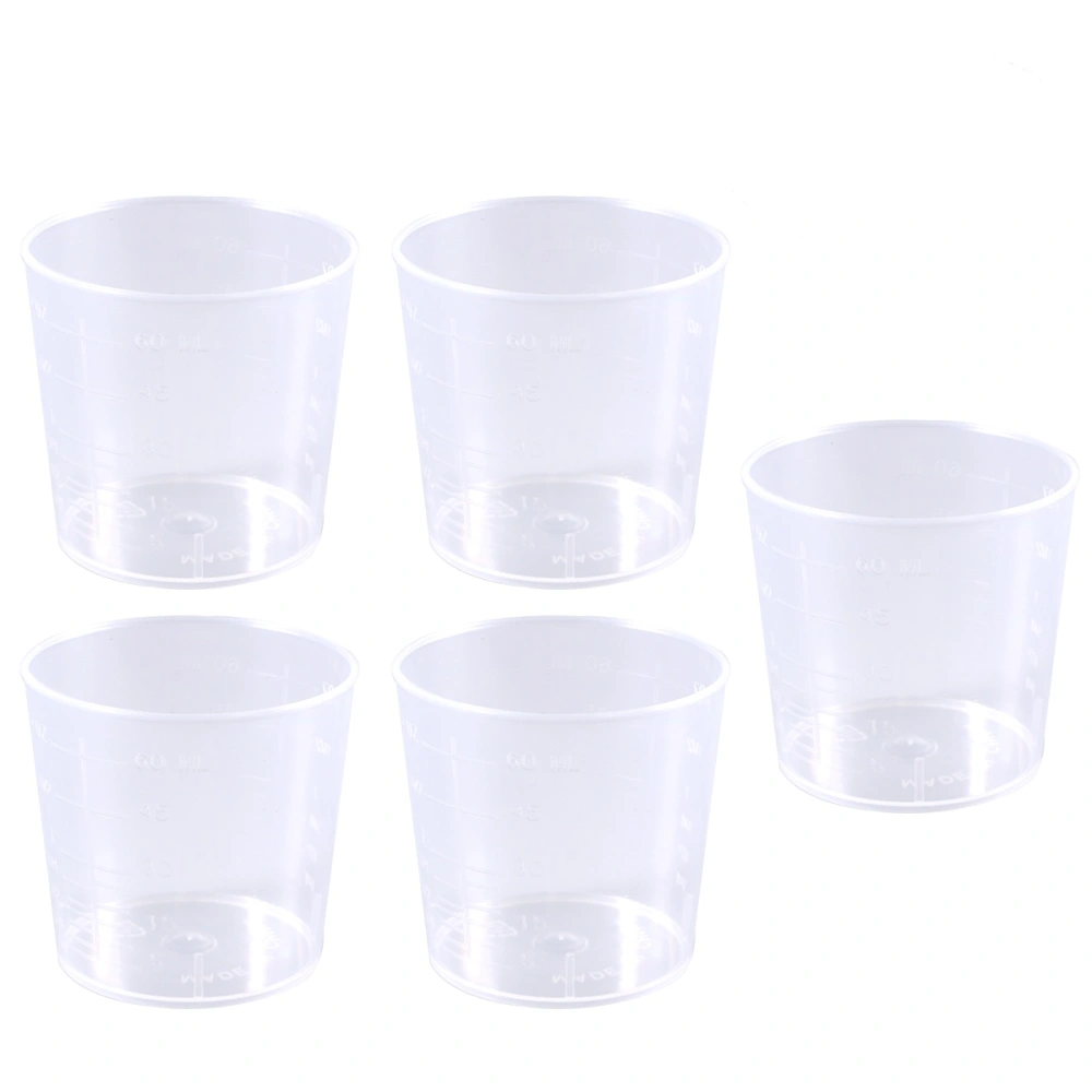 10pcs 60mL Plastic Graduation Beakers Measurement Beaker Measuring Cups and Cooking Liquid Container Paint Mixing Cup