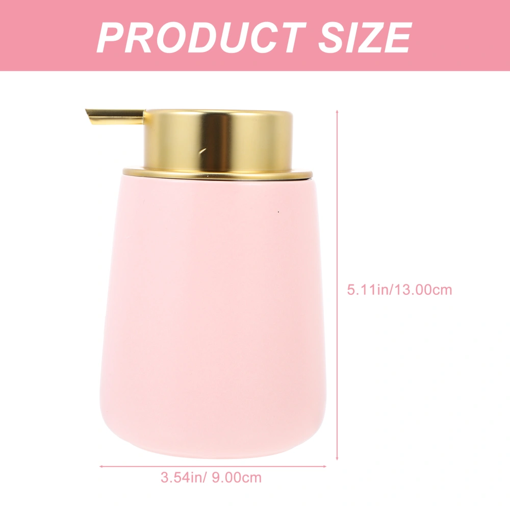 Press Type Lotion Empty Bottle Ceramic Storage Bottle Reusable Shampoo Holder