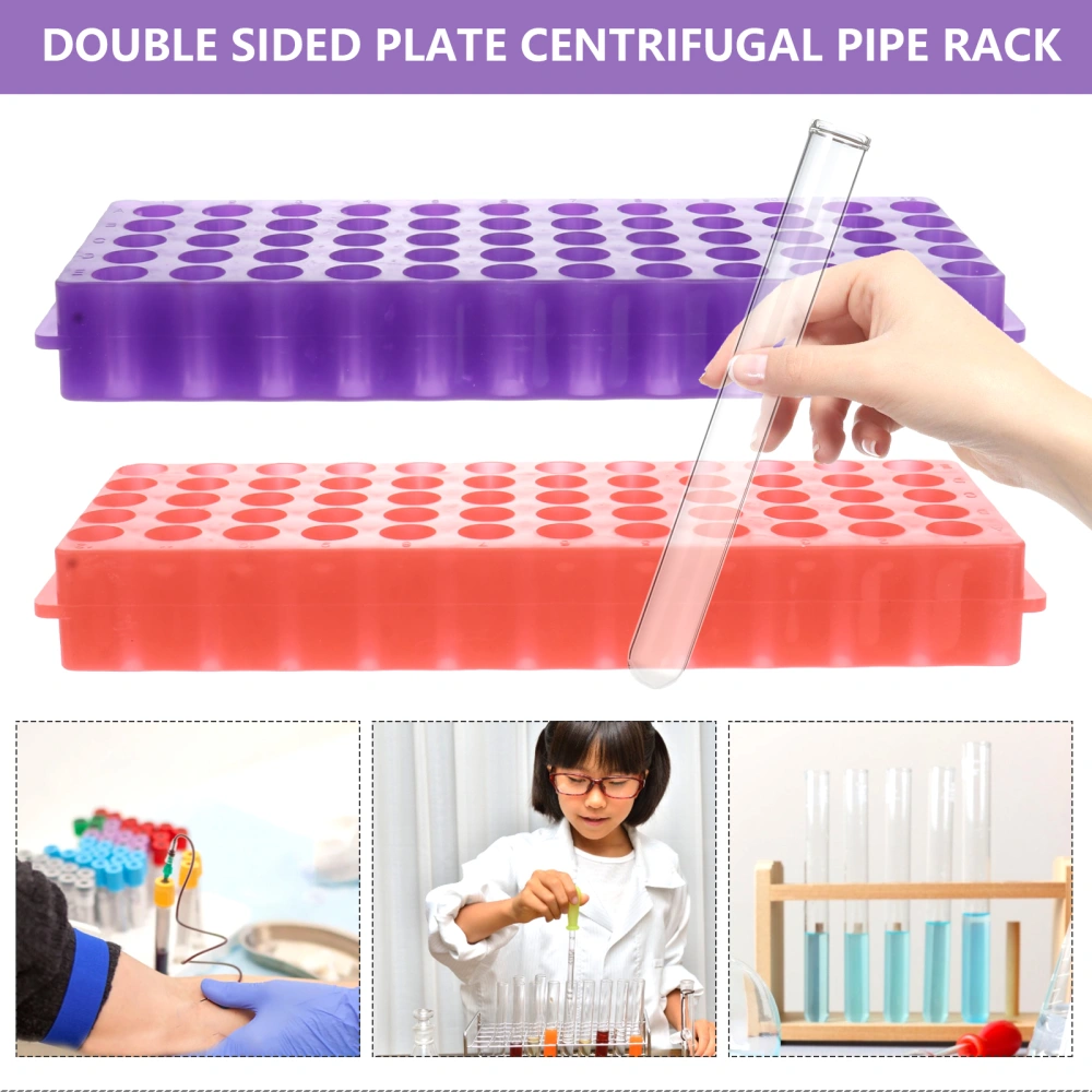 2 PCS Centrifuge Tube Racks Thickened Centrifuge Tube Holders Laboratory Scientific Experiment Accessory 0.5ml/1.5ml