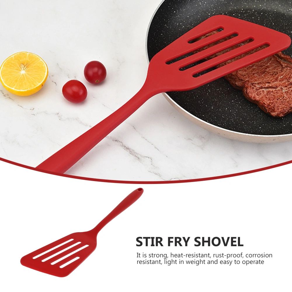 1Pc Silicone Spatula Kitchen Multifunction Shovel Steak Spatula for Home (Red)