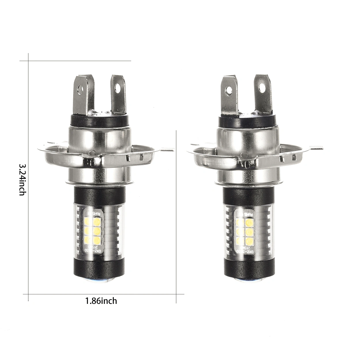 1 Pair H4 21W 12V 21-SMD 900LM 6500K Light Bulbs Used for Car Fog Light Headlight Brake Parking Tail Light