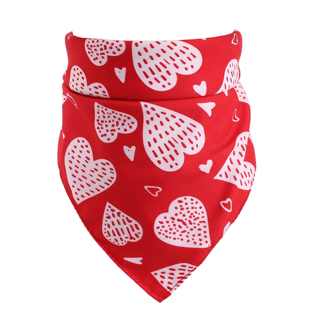 1Pc Lovely and Durable Triangle Scarf Adorable Printed Collar Bib Dog Christmas Triangle Saliva Collar Pet Supplies for Pet Cat Dog (Red)