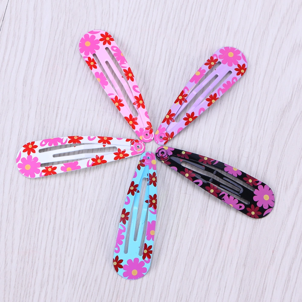 120pcs Hair Snap Clips Candy Color Printing Hair Clip Barrettes for Girls Toddlers Kids (Mixed Color and Pattern)