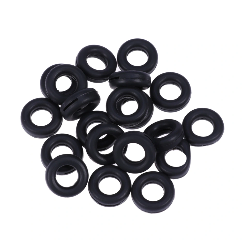 10 Pairs of Silicone Eyeglasses Temple Tips Sleeve Retainer Anti-Slip Round Comfort Glasses Retainers For Glasses (Black)