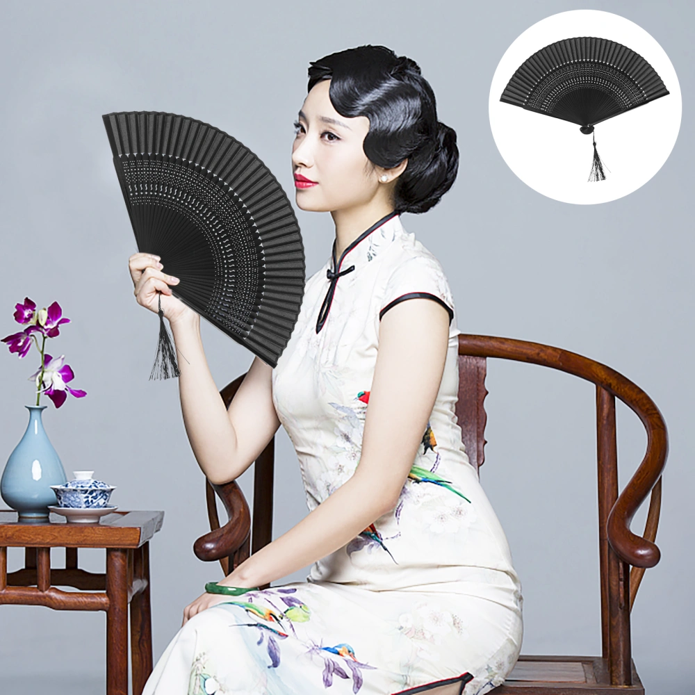 Handheld Folding Fan Chinese Style Stage Performance Fan for Dancing Party