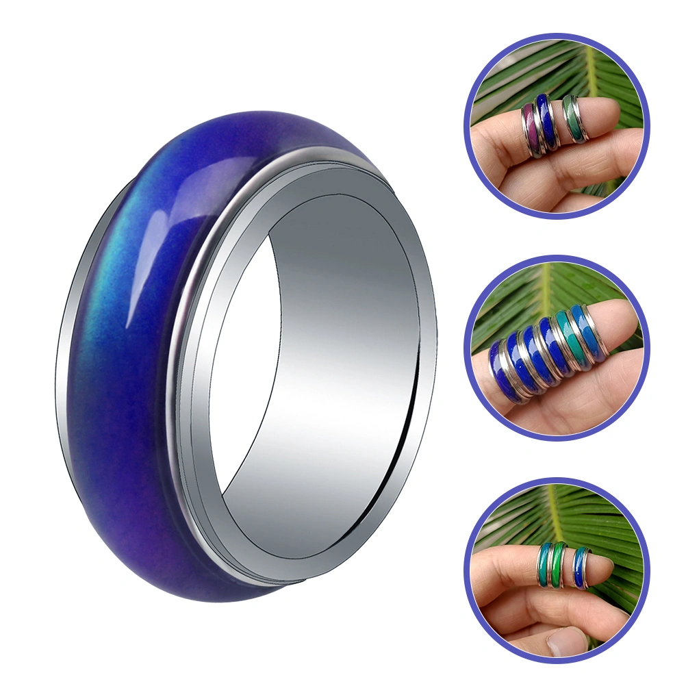 Fashion Mood Ring Color Change Band Ring Mood Jewelry for Women Men and Kids