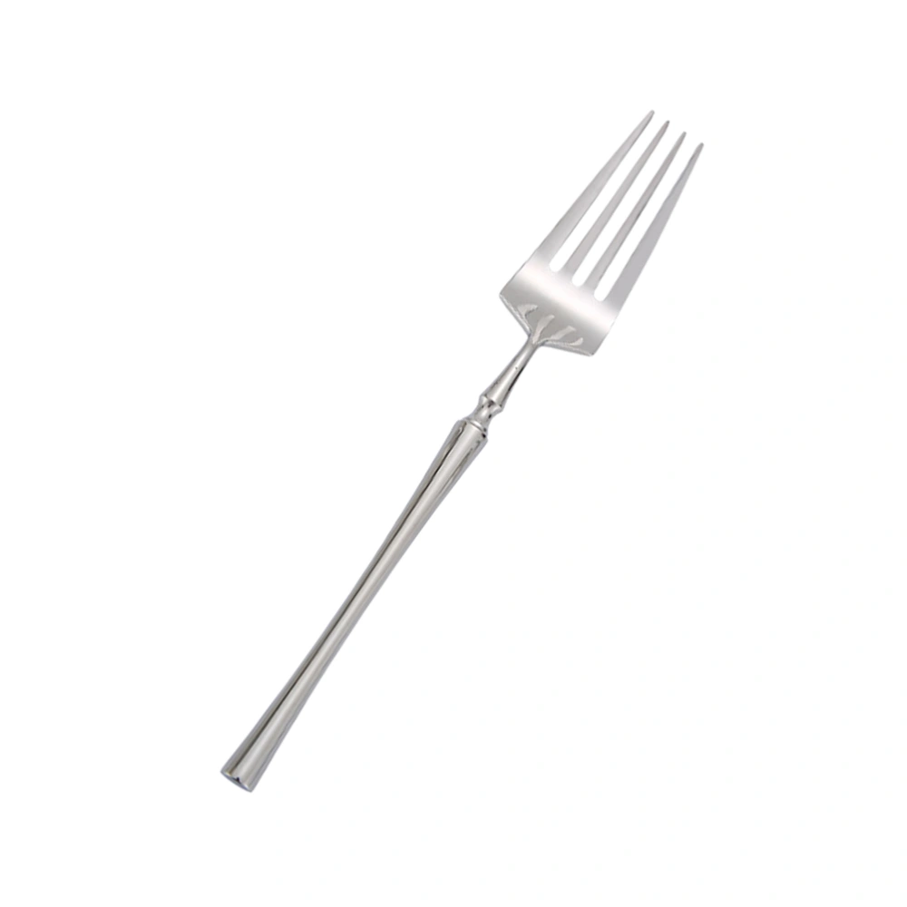 European Small Waist Stainless Steel Fork Dinner Use Fork Western Steak Dining Table Fork(Silver)