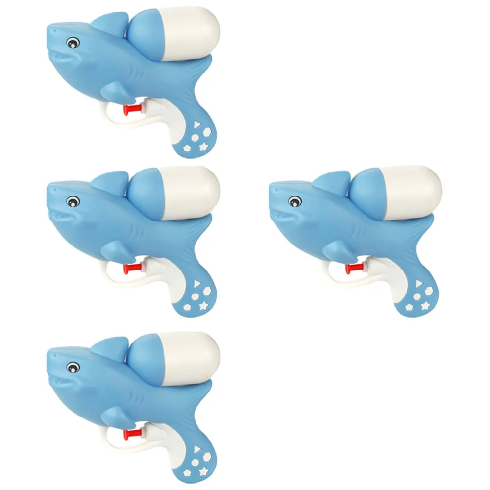 4pcs Mini Animal Squirt Guns Shark Water Shooter Toys Summer Pool Party Favors