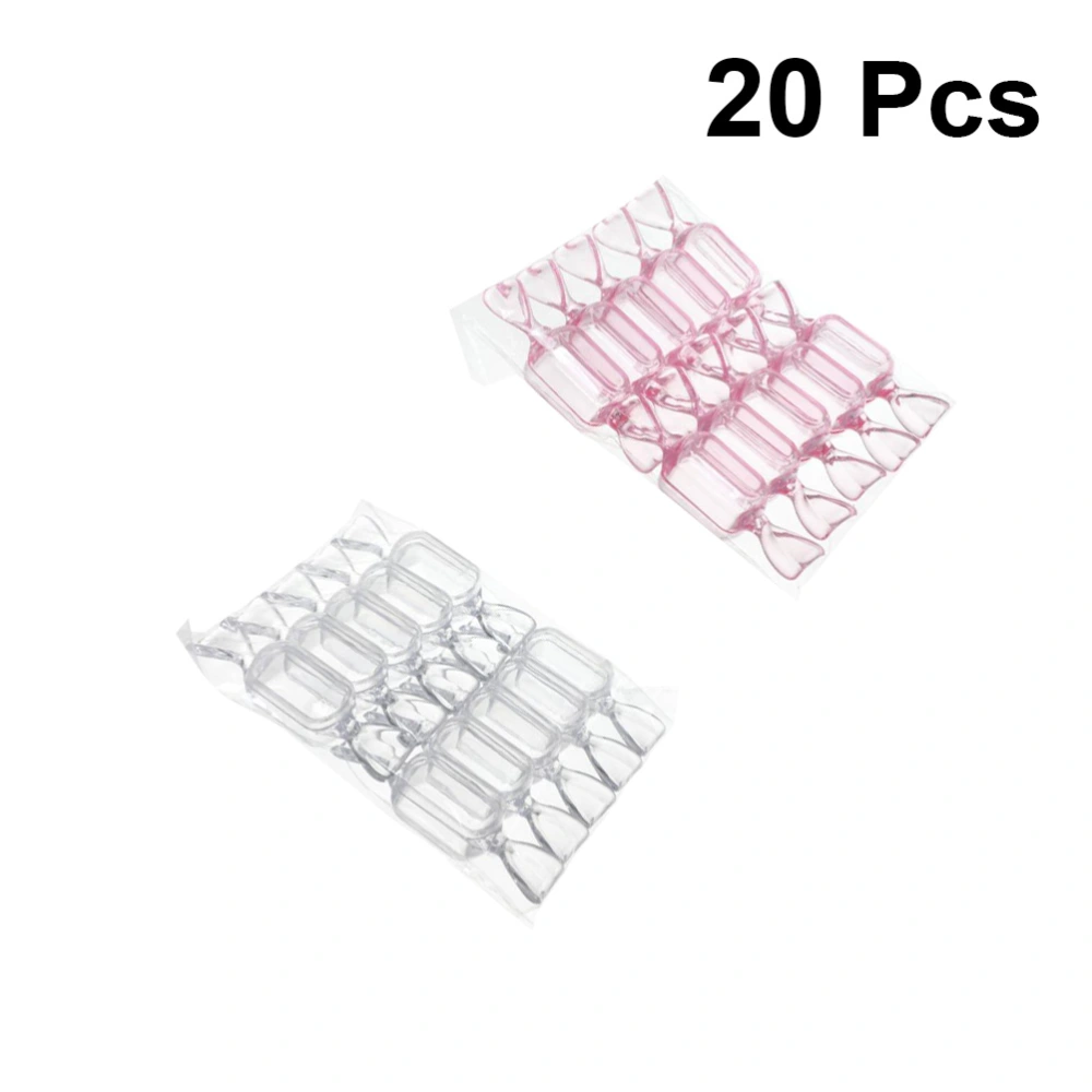 20pcs Plastic Candy Box Candy Design Gift Boxes Mini Clear Candy Storage Case Party Favors Container for Party Home (Pink)