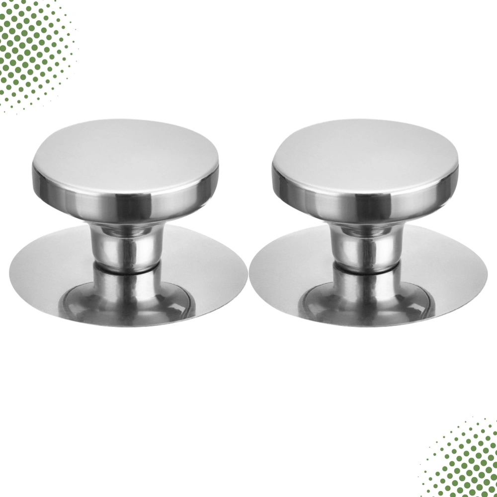 2pcs Ironing Pan Durable Pan Lid Button Universal Pot Knob Pot Holding Knob Pot Lid Handle for Home Kitchen Shop Replace (DZ-013)