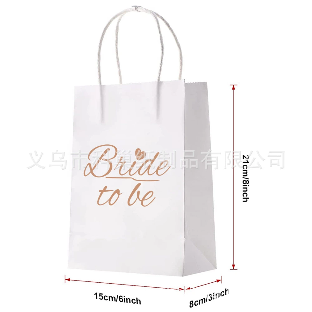 6Pcs Gift Bags for Wedding Handheld Party Favor Bags Bridesmaid Gift Bags Paper Tote Bags