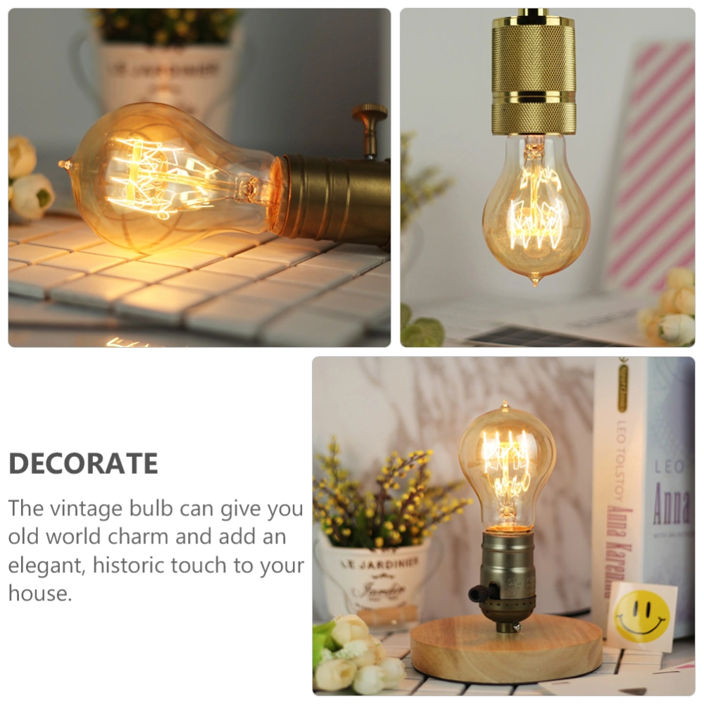 1Pc Decorative Lamp Bulb Household Retro Light Bulb Lighting Accessory (Golden)