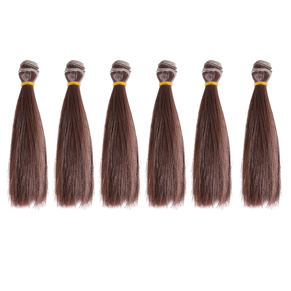 6pcs Heat Resistant Doll Hair Wig Handcraft DIY Doll Wigs for Doll Making