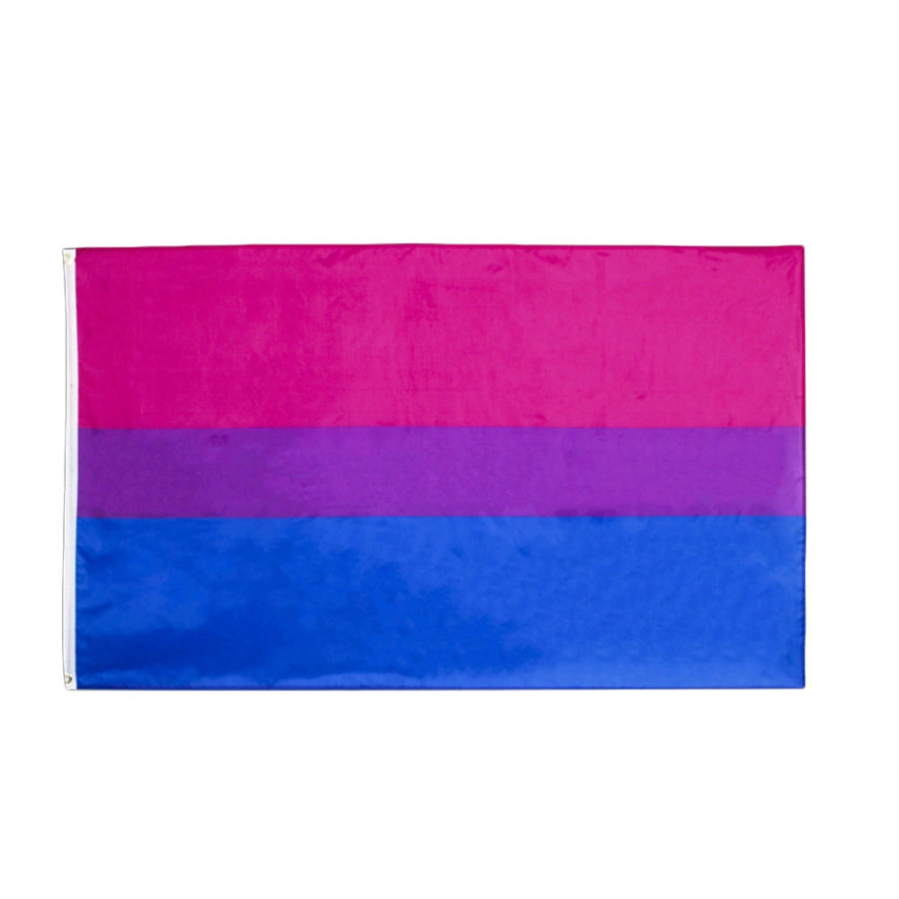 1Pc Fashion BISEXUAL Polyester Rainbow Flag Large Durable Pride Flag Outdoor Banner