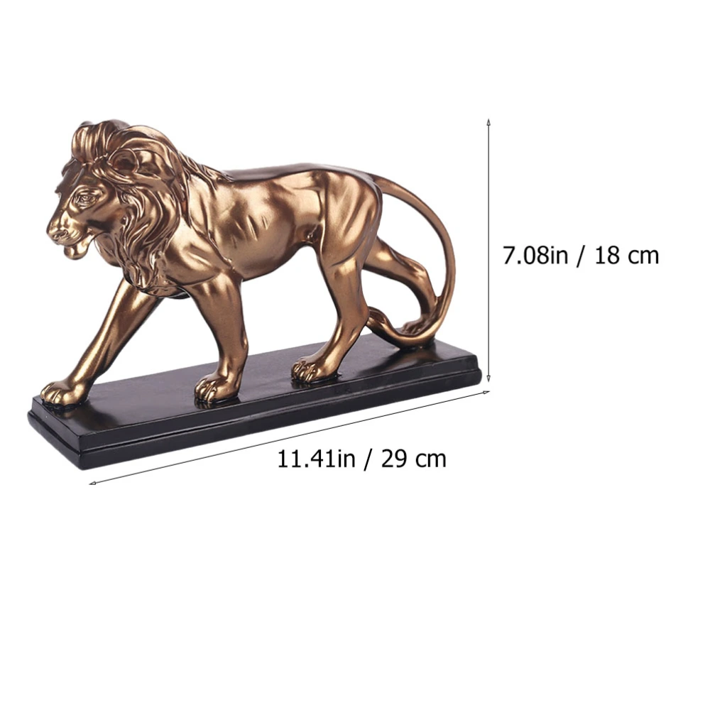 1Pc Resin Lion Figurines Ornament Desktop Elephant Sculpture Resin Crafts