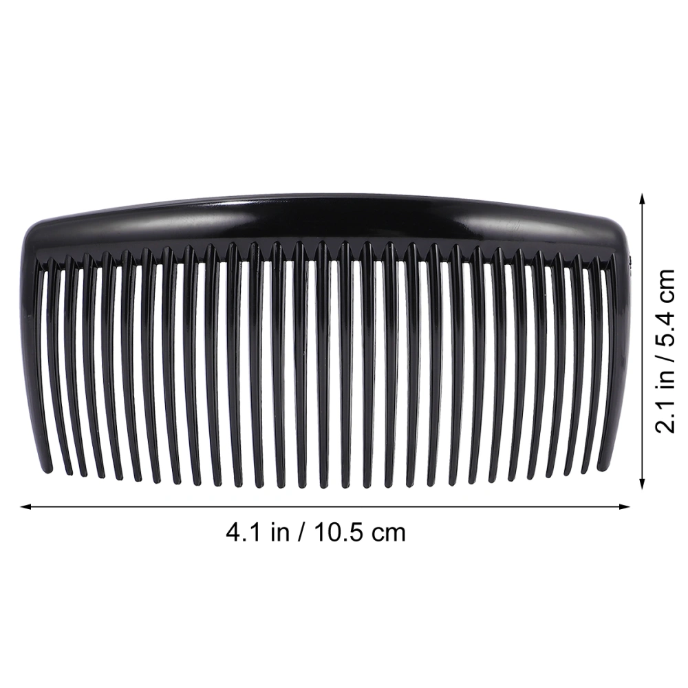 24 Pcs/1 Pack Plastic Side Hair Combs Fashion 27 Teeth Comb Hairdressing Combs for Women Lady Girl (Black)