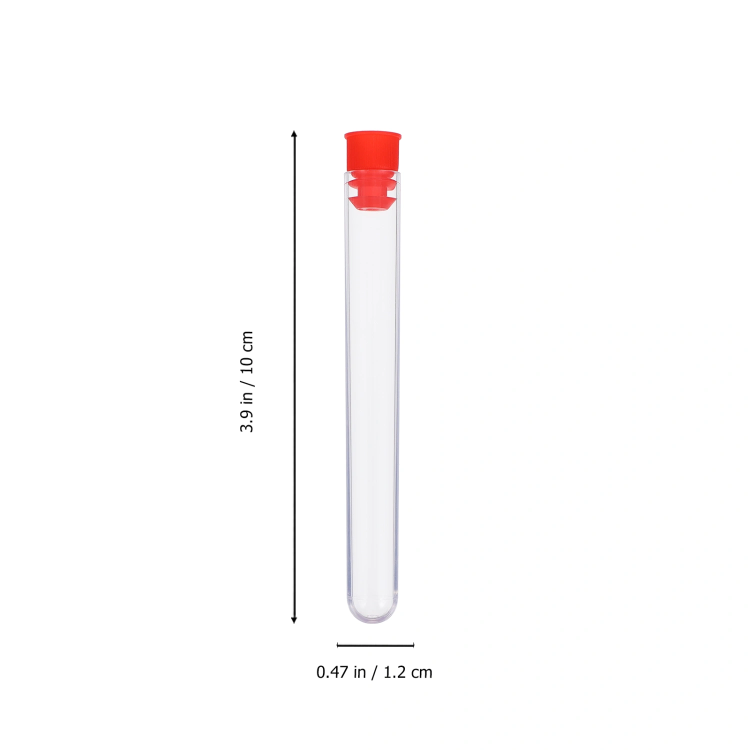 40Pcs Test Tubes Plastic Tubes Storage Containers Chemistry Experiment Equipment